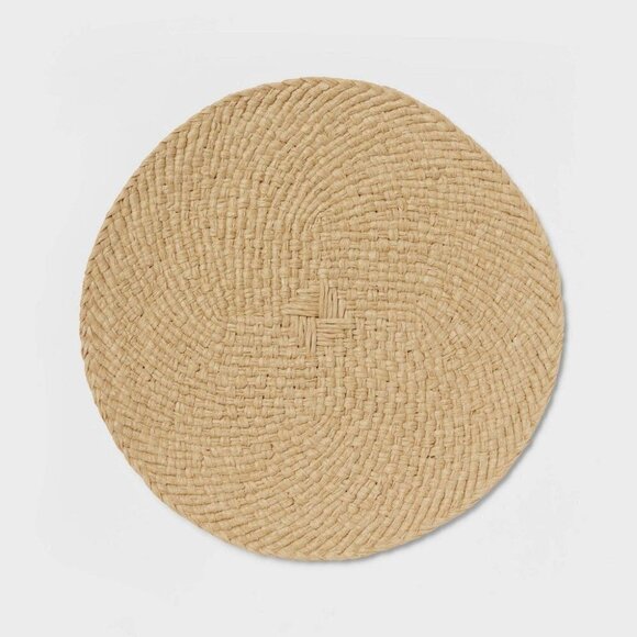 Set of 4 Woven Charger Placemats – Natural, Round 15" - Threshold Target 2023 - Picture 1 of 4